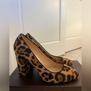 J.Crew Etta Calf hair leopard print pumps - size 8.5